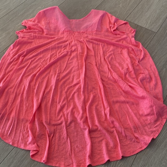 Free People Highland Linen blend short sleeve top size small nwot - Picture 6 of 8